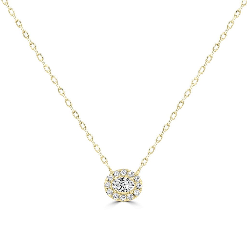 0.78ct Lab Grown Diamond Necklace in 18K Yellow Gold