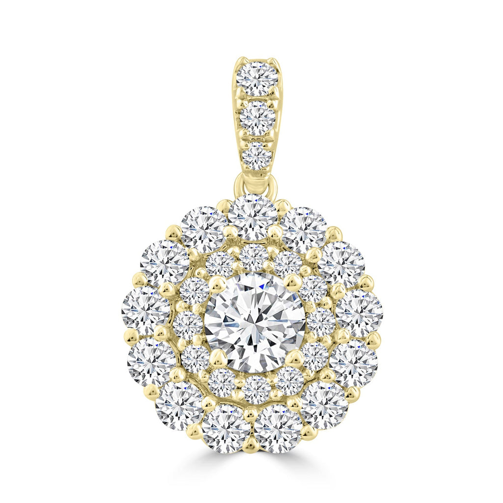 1.50ct Lab Grown Diamond Pendant in 18K Yellow Gold