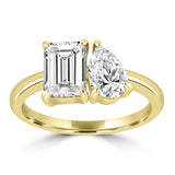 2.20ct Lab Grown Diamond Ring in 18K Yellow Gold