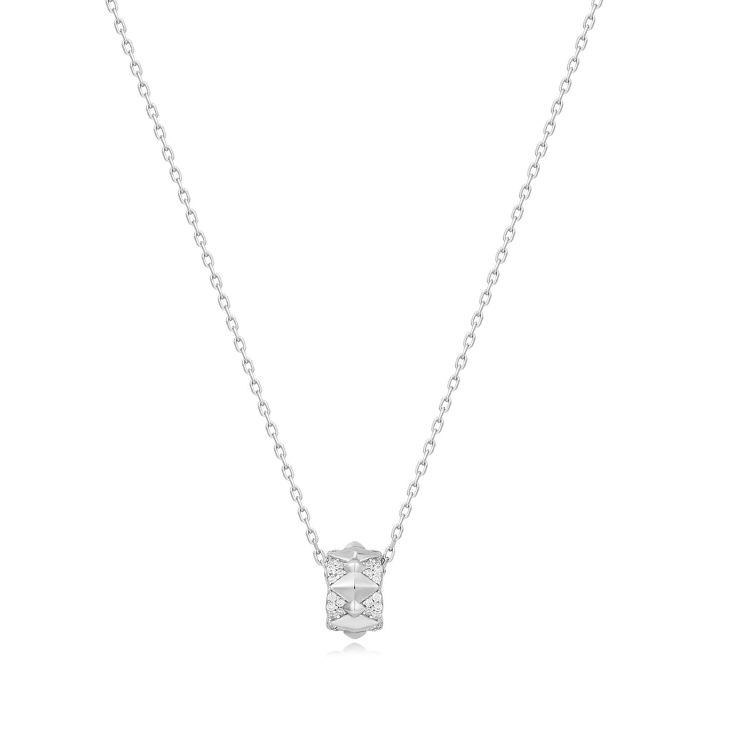 Ania Haie Silver Geometric Sparkle Pendant Necklace