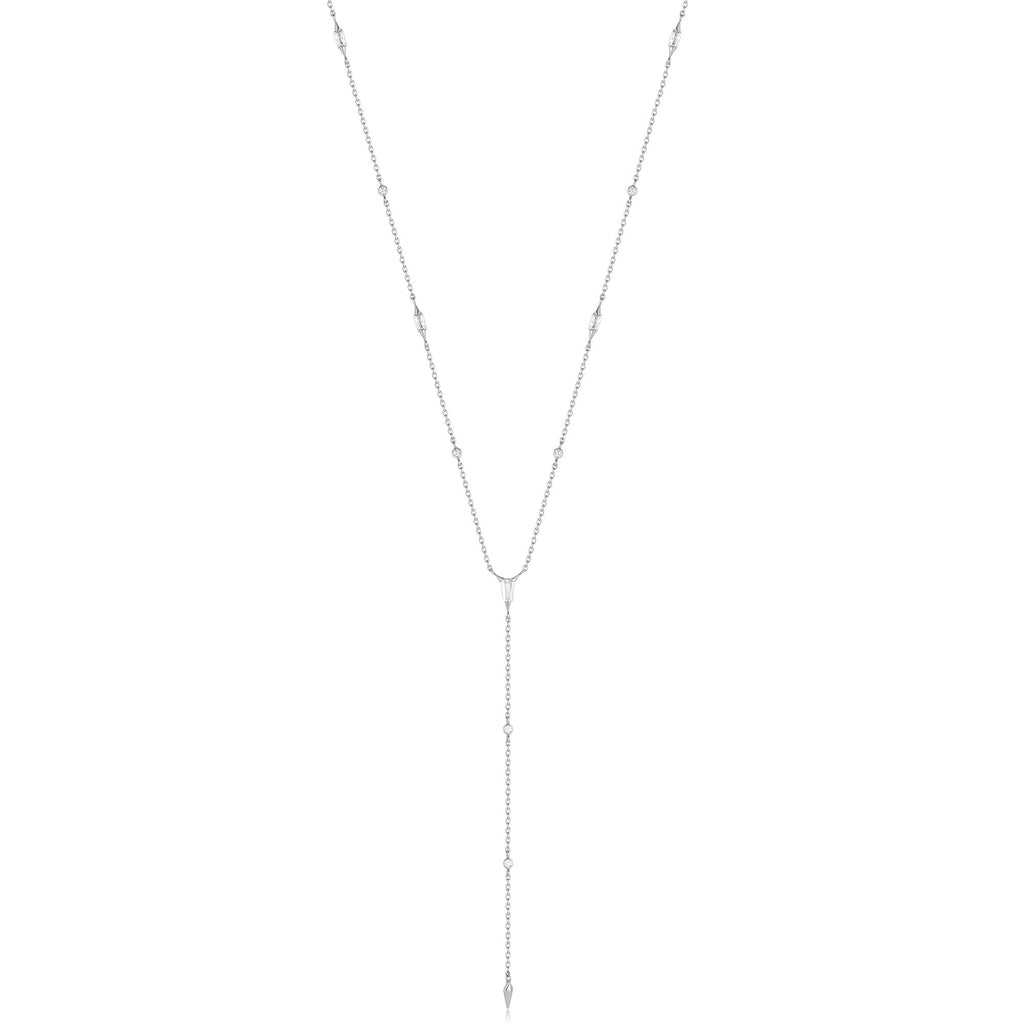 Ania Haie Silver Sparkle Point Y Necklace