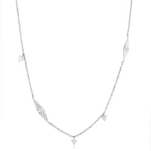 Load image into Gallery viewer, Ania Haie Silver Geometric Sparkle Chain Necklace