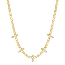 Load image into Gallery viewer, Ania Haie Gold Curb Chain Sparkle Point Necklace