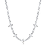 Ania Haie Silver Curb Chain Sparkle Point Necklace