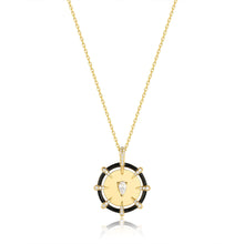 Load image into Gallery viewer, Ania Haie Gold Sparkle Point Medallion Necklace