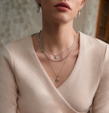 Load image into Gallery viewer, Ania Haie Silver Pearl Geometric Pendant Necklace