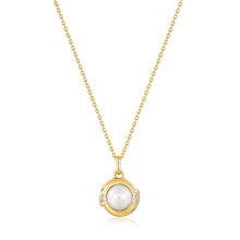 Load image into Gallery viewer, Ania Haie Gold Pearl Sphere Pendant Necklace