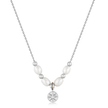 Load image into Gallery viewer, Ania Haie Silver Pearl Star Pendant Necklace