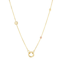 Load image into Gallery viewer, Ania Haie Gold Star Rose Quartz Charm Connector Necklace