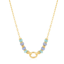 Load image into Gallery viewer, Ania Haie Gold Amazonite and Agate Charm Connector Necklace