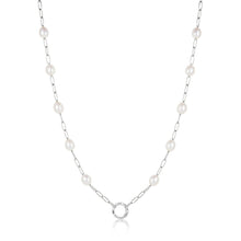 Load image into Gallery viewer, Ania Haie Silver Pearl Chain Charm Connector Necklace