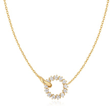 Load image into Gallery viewer, Ania Haie Gold Interlinked Circles Pave Necklace