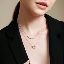 Load image into Gallery viewer, Silver Arc Pave Necklace