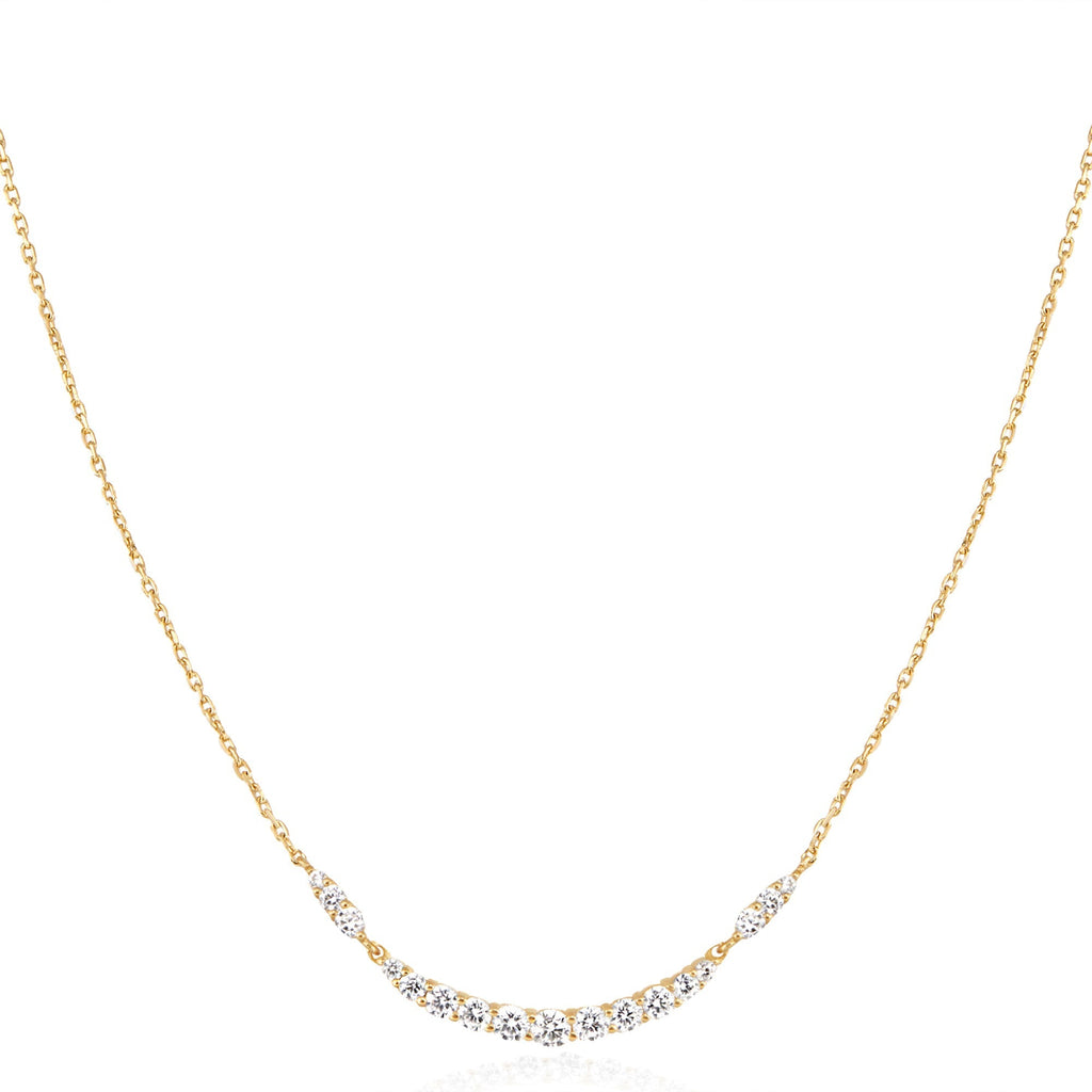 Ania Haie Gold Arc Pave Necklace