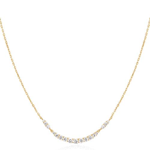 Ania Haie Gold Arc Pave Necklace