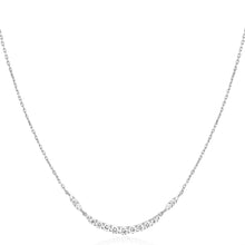 Load image into Gallery viewer, Silver Arc Pave Necklace