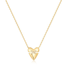 Load image into Gallery viewer, Ania Haie Gold Heart Kiss Pave Necklace