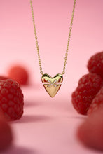 Load image into Gallery viewer, Ania Haie Gold Heart Kiss Pave Necklace