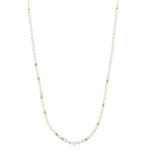 Load image into Gallery viewer, Ania Haie Gold Freshwater Pearl and White Cubic Zirconia Bezel Set Slider Necklace