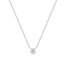 Load image into Gallery viewer, Ania Haie Silver Round Solitaire Cubic Zirconia Necklace