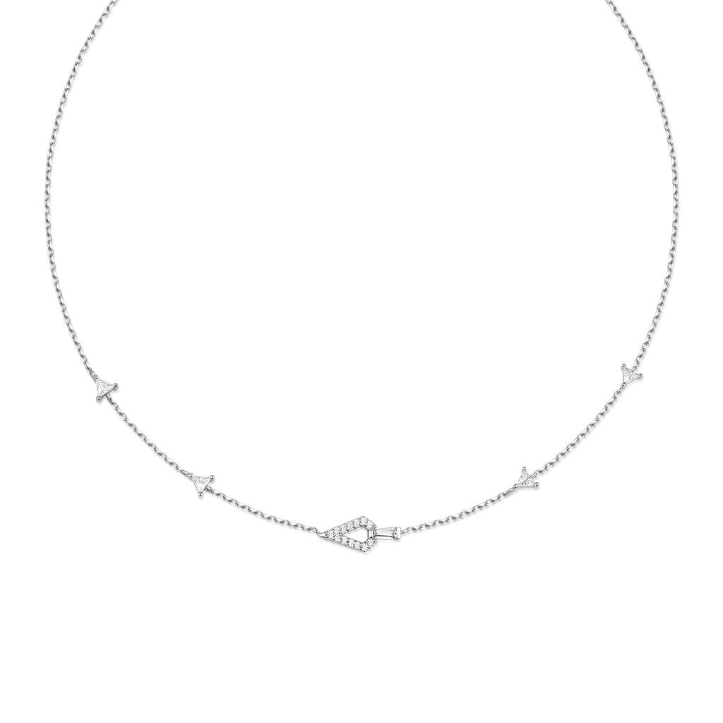 Ania Haie Silver Geometric Satellite Necklace