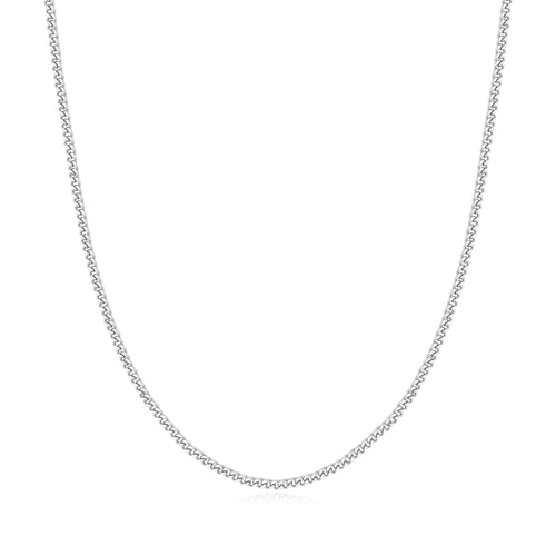 Silver Shiny Curb Necklace