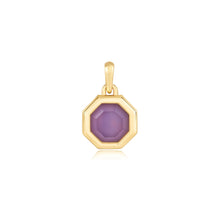 Load image into Gallery viewer, Ania Haie Gold Octagon Lilac Quartz Charm Pendant