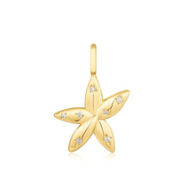 Load image into Gallery viewer, Ania Haie Gold Sparkle Flower Charm Pendant