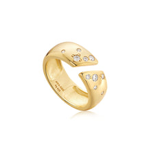 Load image into Gallery viewer, Ania Haie Gold Sparkle Wide Adjustable Ring