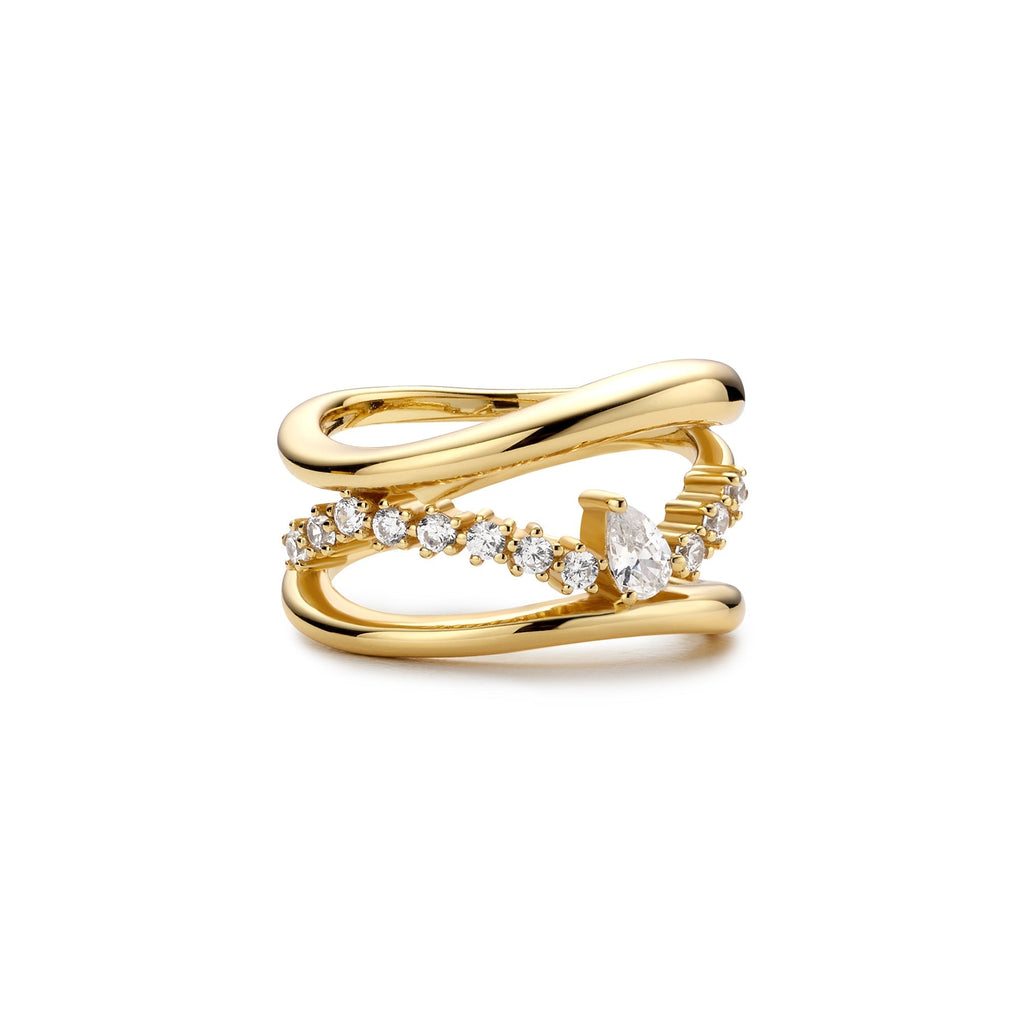 Ania Haie Gold Sparkle Ring