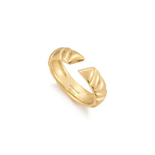 Load image into Gallery viewer, Ania Haie Gold Irregular Twill Adjustable Ring