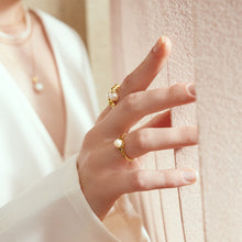 Load image into Gallery viewer, Ania Haie Gold Freshwater Pearl Stacking Ring