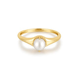 Ania Haie Gold Freshwater Pearl Stacking Ring