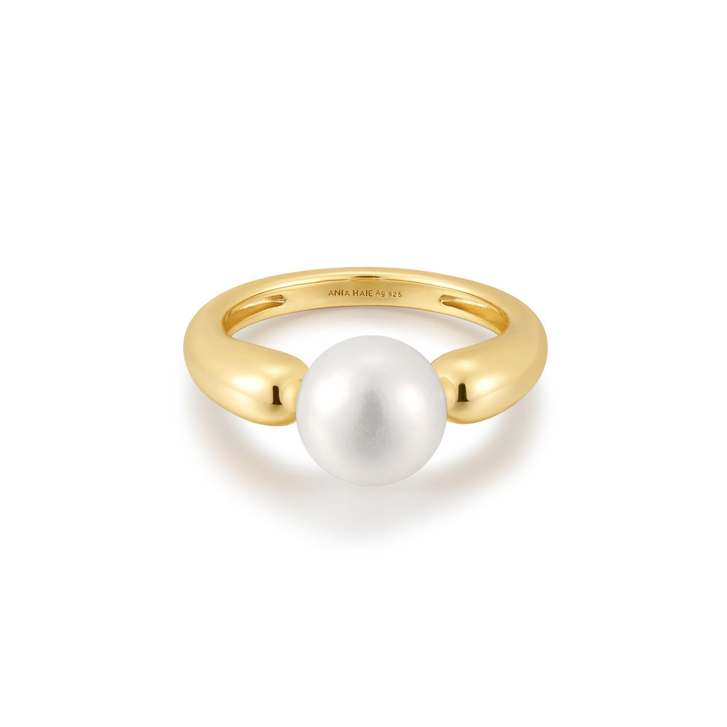 Ania Haie Gold Freshwater Sphere Pearl Ring