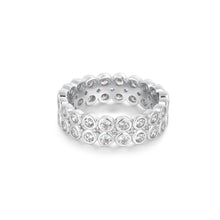 Load image into Gallery viewer, Ania Haie Silver Double Row Bezel Ring