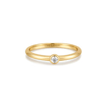 Load image into Gallery viewer, Ania Haie Gold Half Round Cubic Zirconia Ring