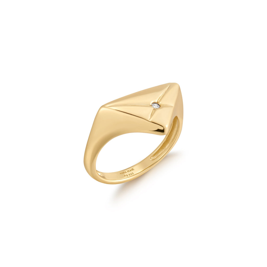 Ania Haie Gold Kiss Triangle Ring