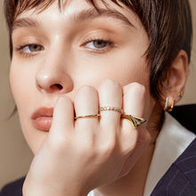 Load image into Gallery viewer, Ania Haie Gold Kiss Triangle Ring