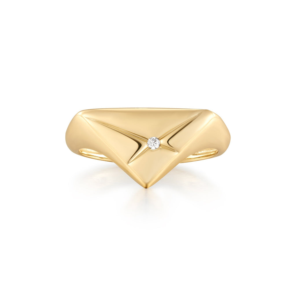 Ania Haie Gold Kiss Triangle Ring