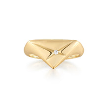 Load image into Gallery viewer, Ania Haie Gold Kiss Triangle Ring