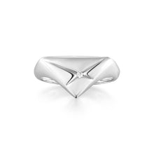 Load image into Gallery viewer, Ania Haie Silver Kiss Triangle Ring