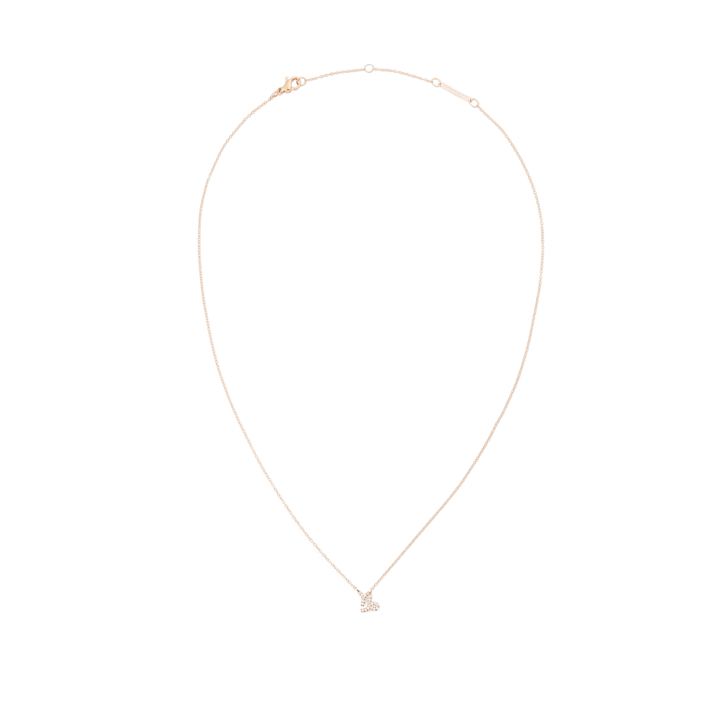 Zodiac Crystal Necklace Rose Gold