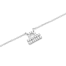 Load image into Gallery viewer, Zodiac Crystal Necklace Silver