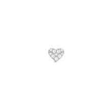 Load image into Gallery viewer, Crystal Heart Stud Silver