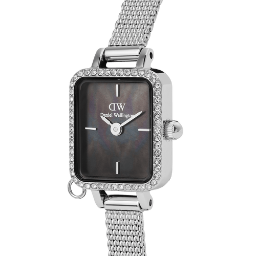 Quadro Mini Crystal Zodiac Sterling Watch