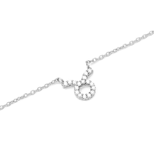 Load image into Gallery viewer, Zodiac Crystal Necklace Silver