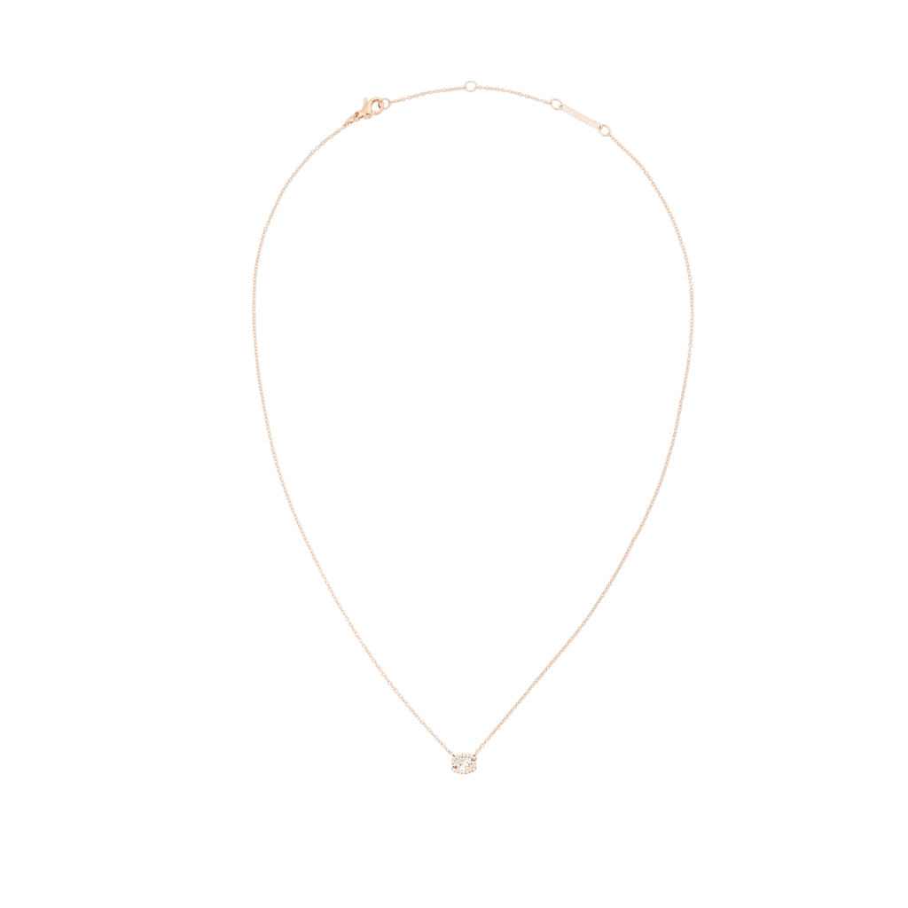 Zodiac Crystal Necklace Rose Gold