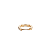 Load image into Gallery viewer, Crystal Hoop Earring Gold