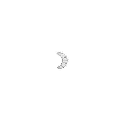 Crystal Moon Stud Silver
