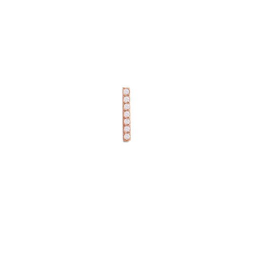 Crystal Bar Stud Rose Gold